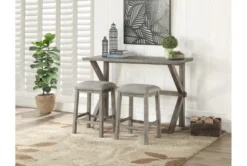 Daisy 60" Counter Set For 4 -KitchenCraft Store 319229 grey wood counter height set room 85