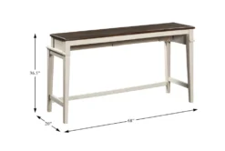 Jill 68" Counter Set For 3 -KitchenCraft Store 319230 brown wood counter height set detail 44