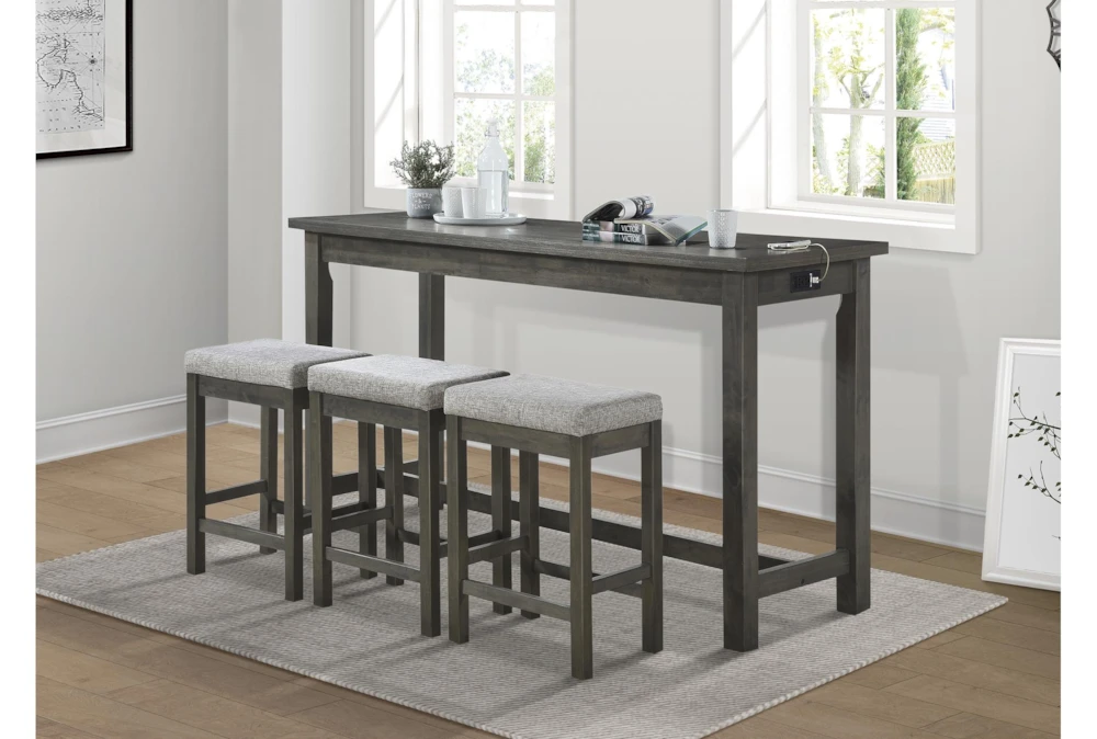 Stacy Grey 67" Counter Set For 3 11 Stacy Grey 67" Counter Set For 3 - Image 11