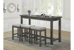 Stacy Grey 67" Counter Set For 3 23 Stacy Grey 67" Counter Set For 3 -KitchenCraft Store 319336 grey wood counter height set room 86