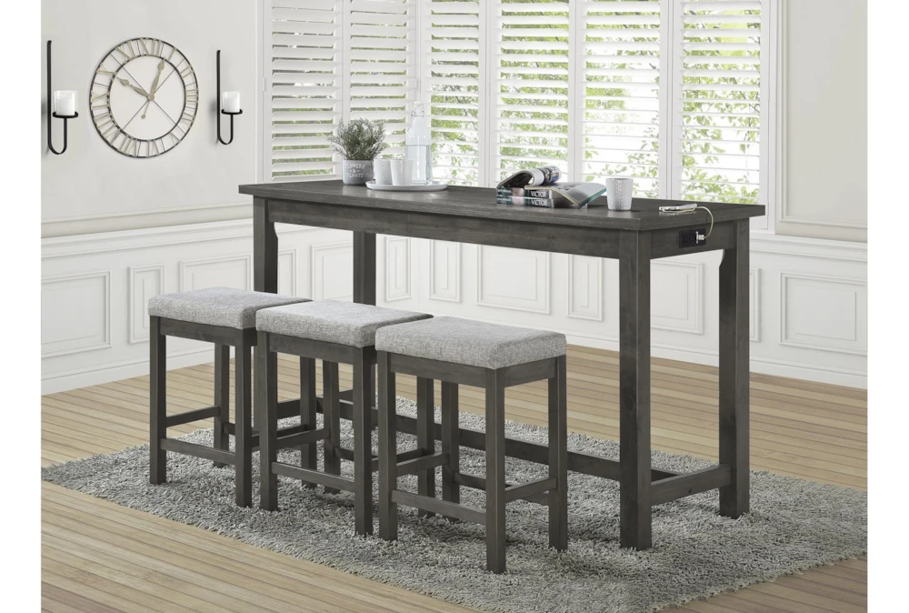 Stacy Grey 67" Counter Set For 3 12 Stacy Grey 67" Counter Set For 3 - Image 12