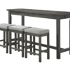 Stacy Grey 67" Counter Set For 3