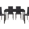 Bianca Black 48" Dining Set For 4