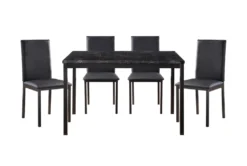 KitchenCraft Store 40 Bianca Black 48" Dining Set For 4