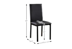 Bianca Black 48" Dining Set For 4 21 Bianca Black 48" Dining Set For 4 -KitchenCraft Store 319495 detail 46