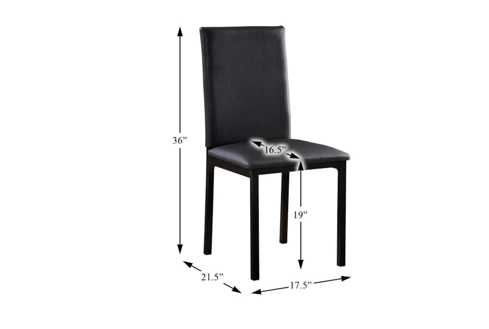 Bianca Black 48" Dining Set For 4 10 Bianca Black 48" Dining Set For 4 - Image 10