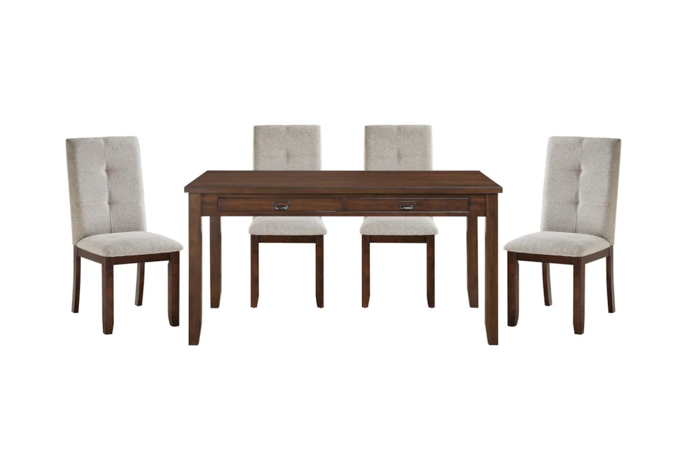 Zoey 60" Dining Set For 4 1 Zoey 60" Dining Set For 4