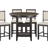 Taylor Brown/Black Counter Set For 4