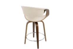 Curve Cream Counter Stool Set Of 2 -KitchenCraft Store 323616 back 83