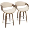 Curve Cream Counter Stool Set Of 2