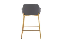 Danny Gold And Grey Counter Stool Set Of 2 -KitchenCraft Store 323620 back 82
