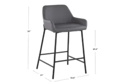 Danny Gold And Grey Counter Stool Set Of 2 -KitchenCraft Store 323620 detail 44