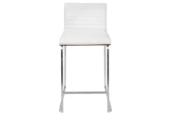 Marta White Counter Stool Set Of 2 -KitchenCraft Store 323653 front 04