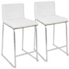 Marta White Counter Stool Set Of 2
