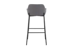Danny Black And Grey Faux Leather Bar Stool Set Of 2 -KitchenCraft Store 323670 back 83