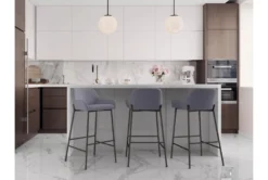 Danny Black And Grey Faux Leather Bar Stool Set Of 2 -KitchenCraft Store 323670 room 85