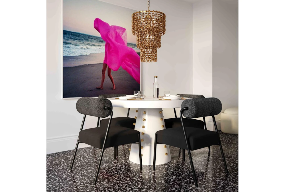 Jole Black And Cream Velvet Dining Chair Set Of 2 7 Jole Black And Cream Velvet Dining Chair Set Of 2 - Image 7