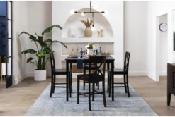 Percy 42" Counter Set For 4 33 Percy 42" Counter Set For 4 -KitchenCraft Store 56131 brown wood counter height set room 81