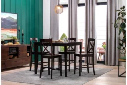 Percy 42" Counter Set For 4 35 Percy 42" Counter Set For 4 -KitchenCraft Store 56131 brown wood counter height set room 83