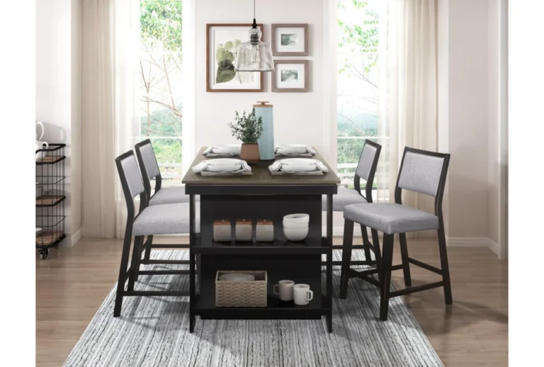 KitchenCraft Store -KitchenCraft Store 319148 grey wood counter height set room 85 768x518 1